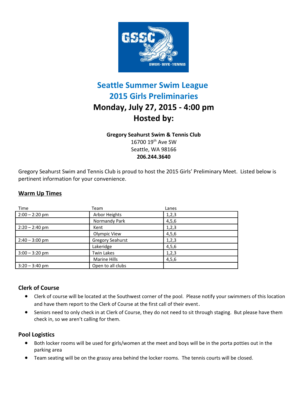 Seattle Summer Swim League