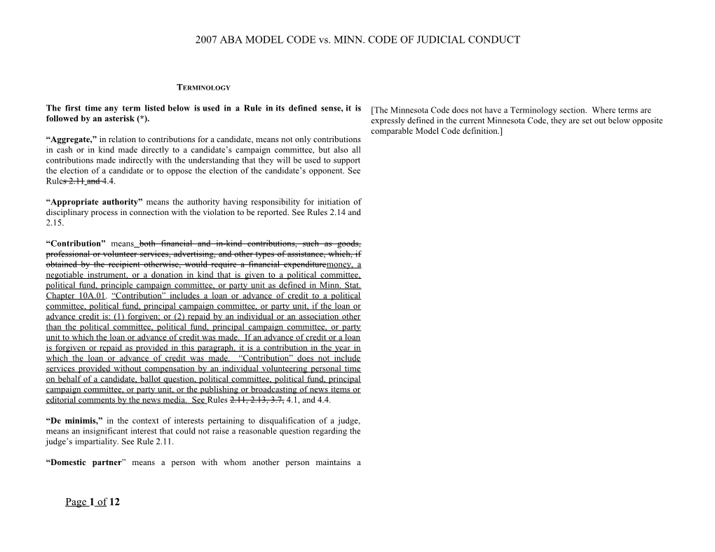 ABA Model Code of Judicial Conduct (February 2007)