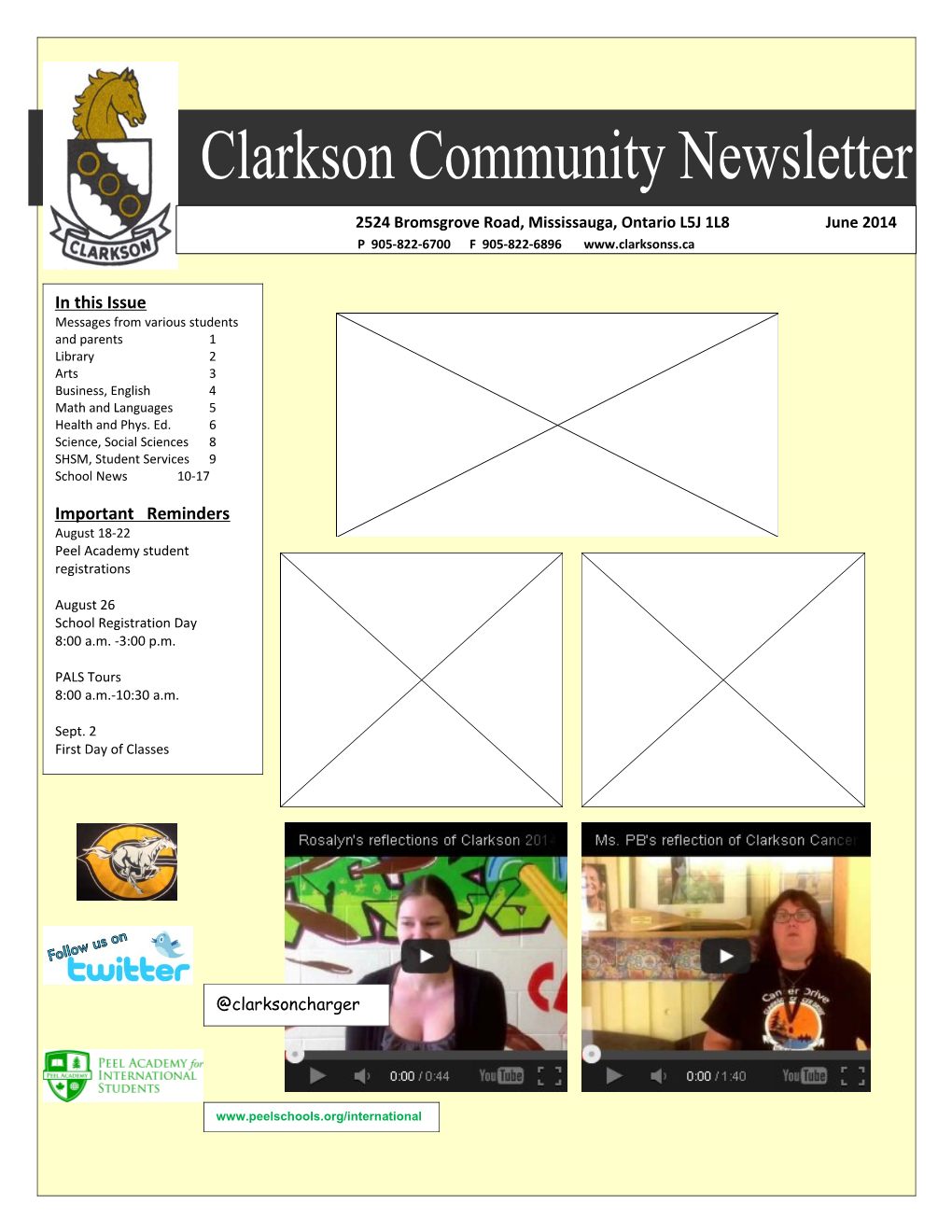 The Clarkson Community Newsletter
