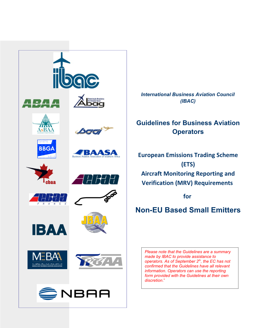 The European Emissions Trading System Aircraft Monitoring Reporting and Verification
