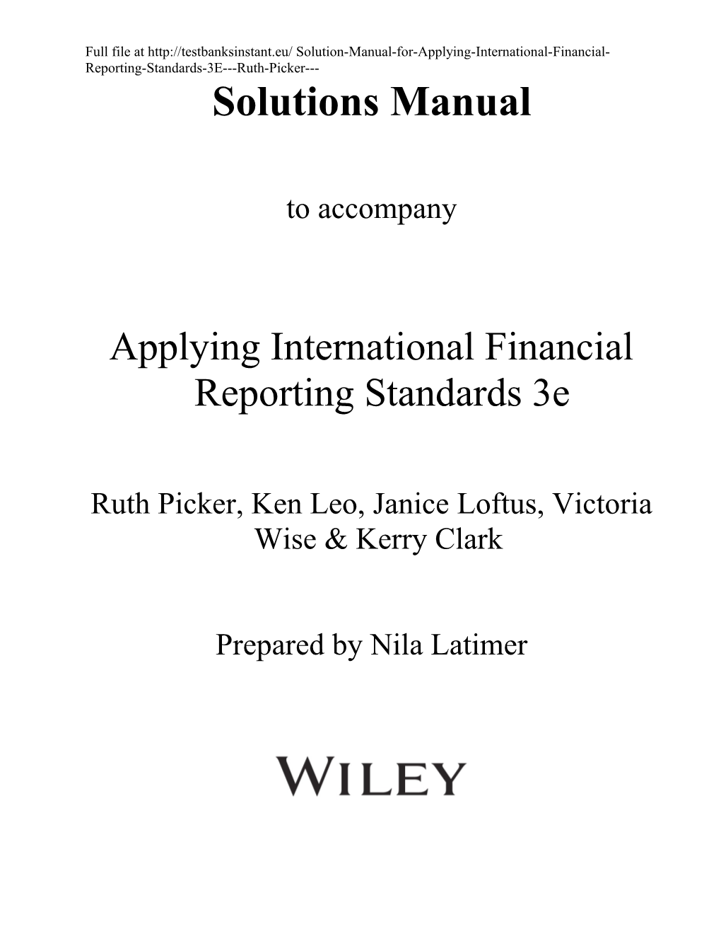 Applying International Financial Reporting Standards 3E