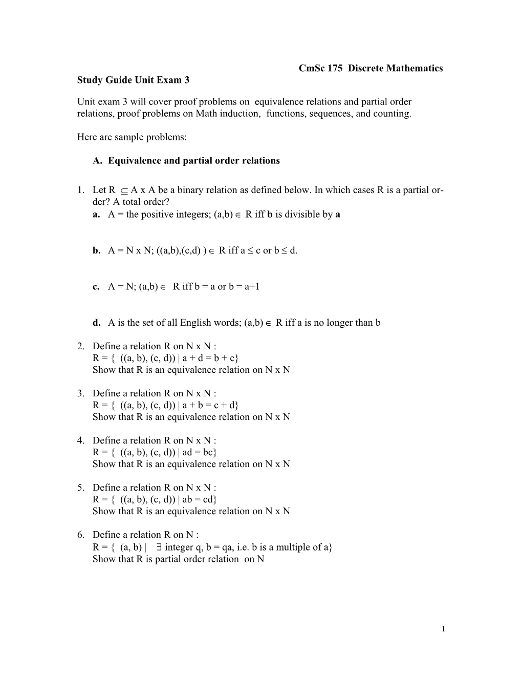 Study Guide Unit Exam 3