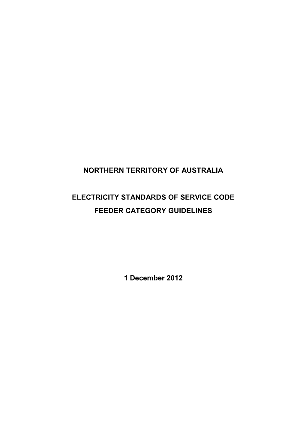 ESS Code Feeder Category Guidelines As at 1 December 2012