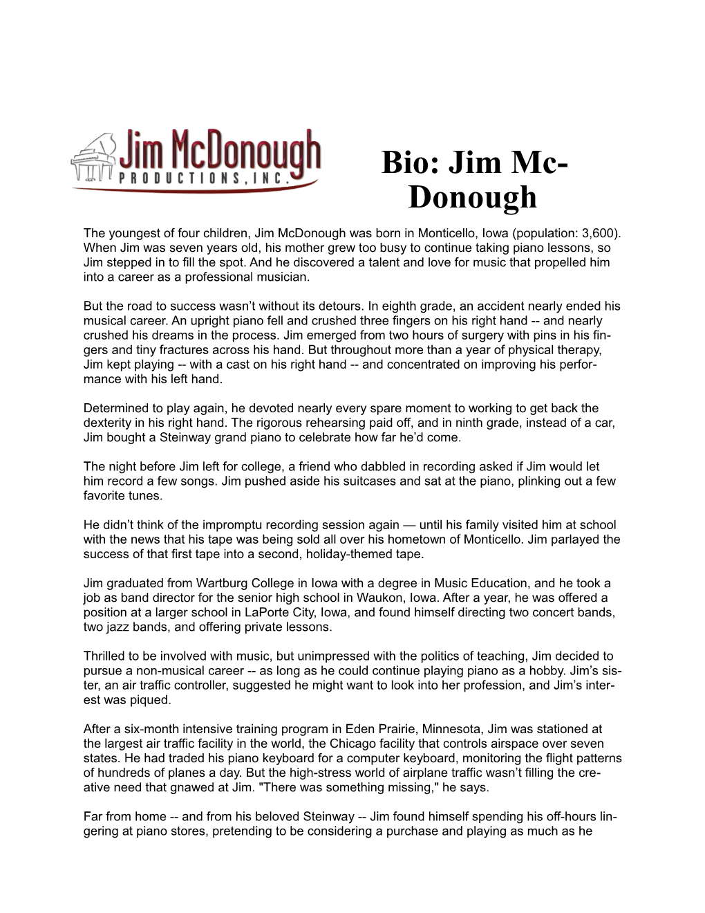 Bio: Jim Mcdonough