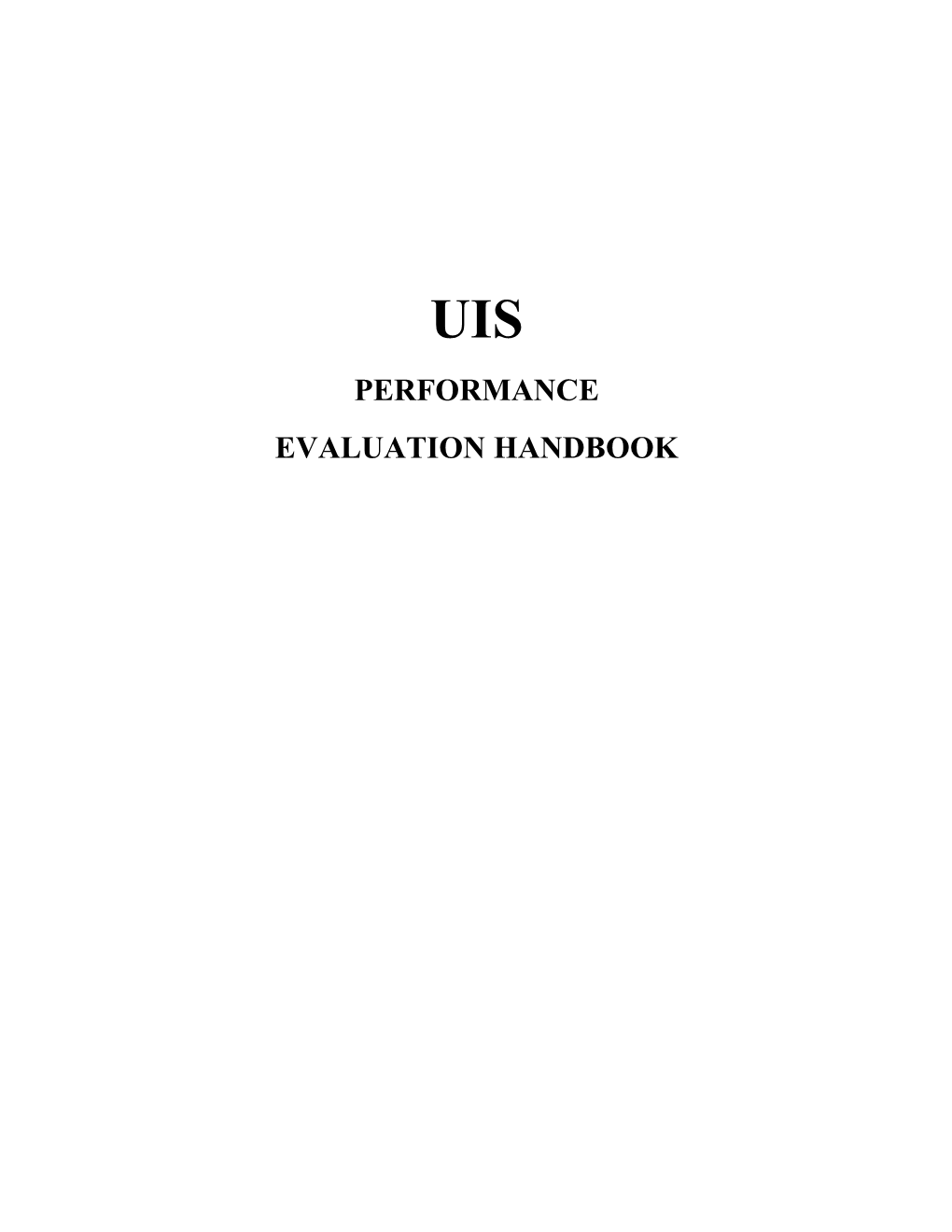Evaluation Handbook