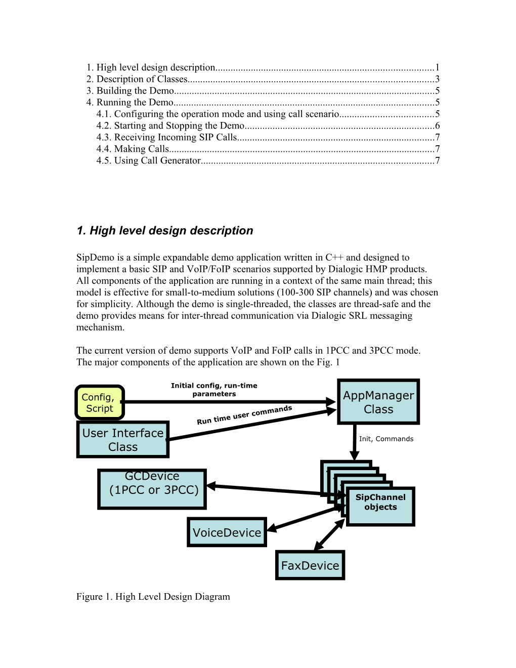 1. High Level Design Description