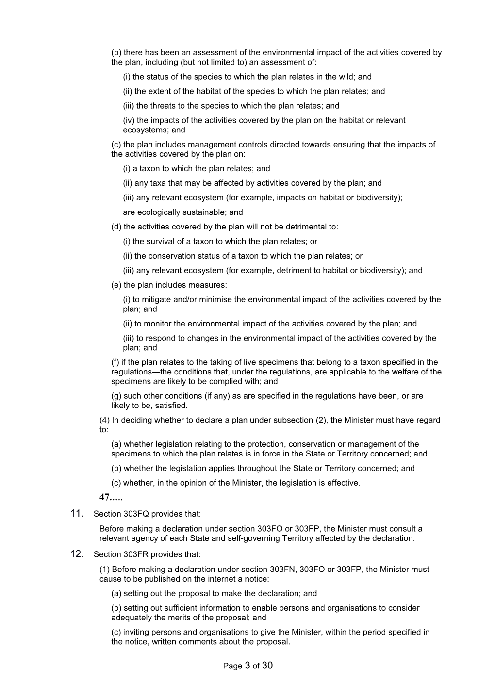Minister S Statement of Reasons for Approving the NSW Kangaroo Management Plan