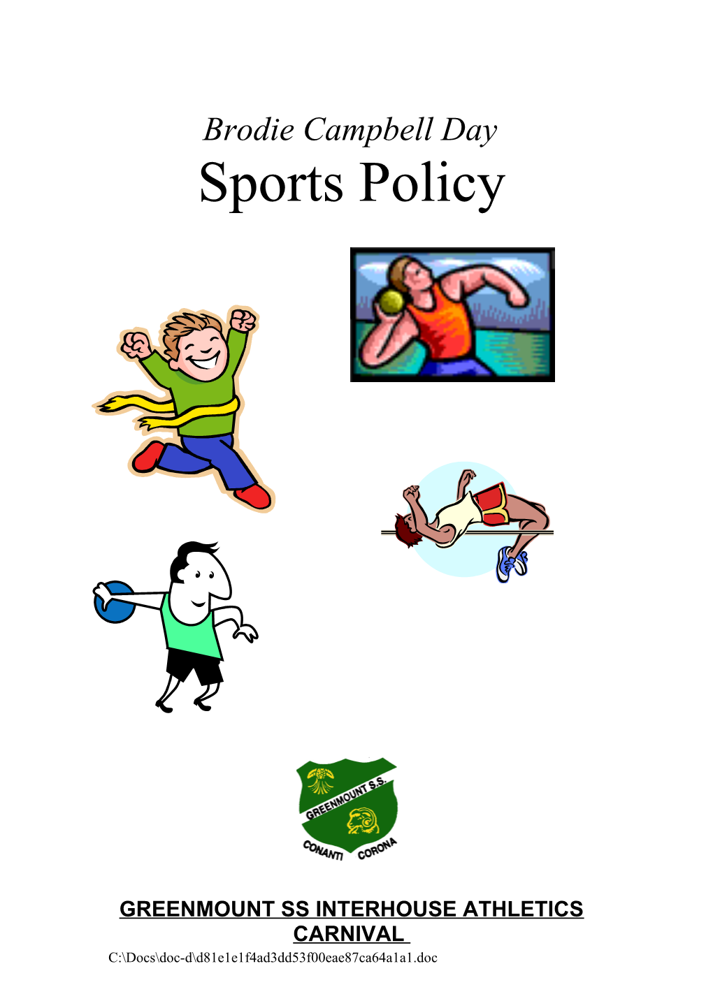 Sport Day Policy