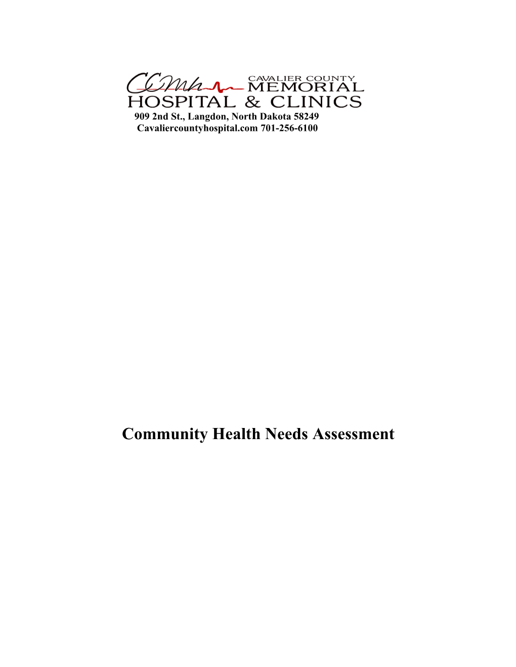 Cavalier County Memorial Hospital: Community Health Assessment