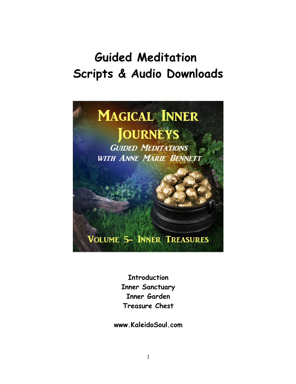 Guided Meditation Scripts & Audio Downloads