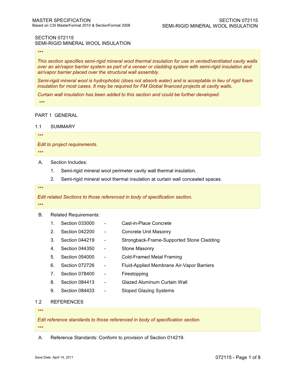 Semi-Rigid Mineral Wool Insulation