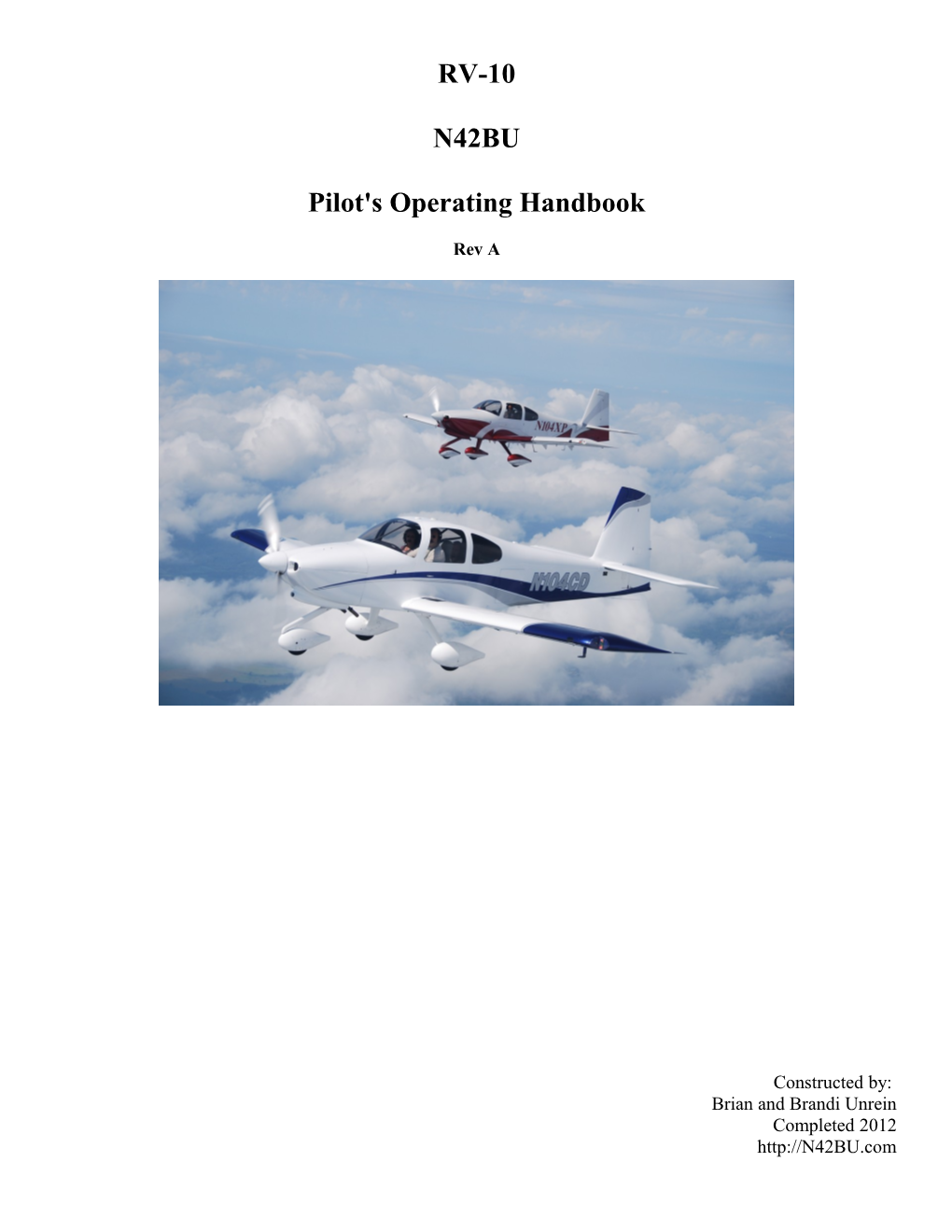 Pilot's Operating Handbook