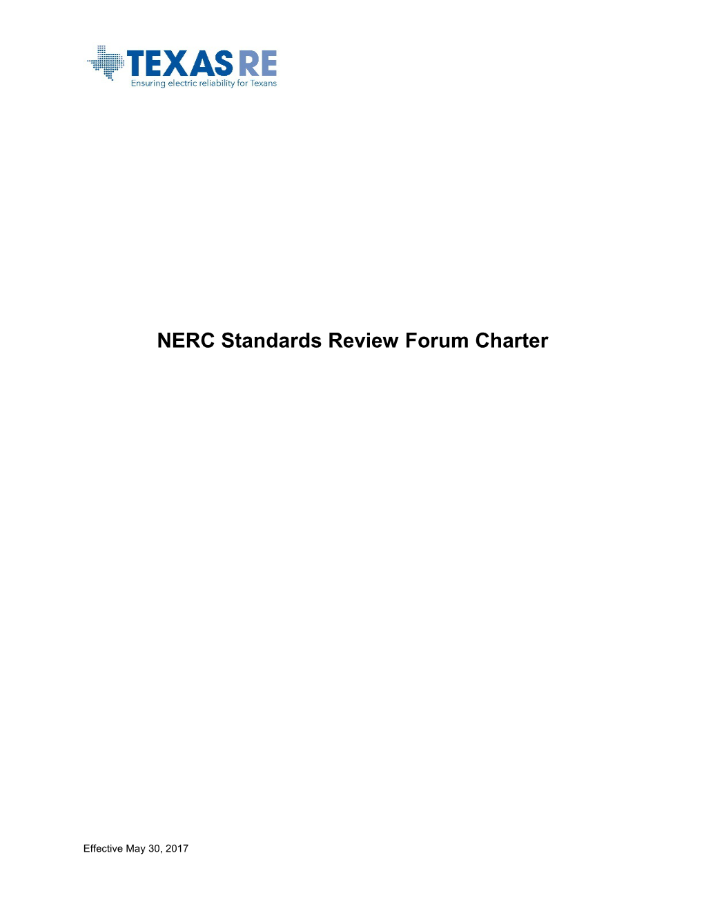 NERC Standards Reviewforum CR1 Charter