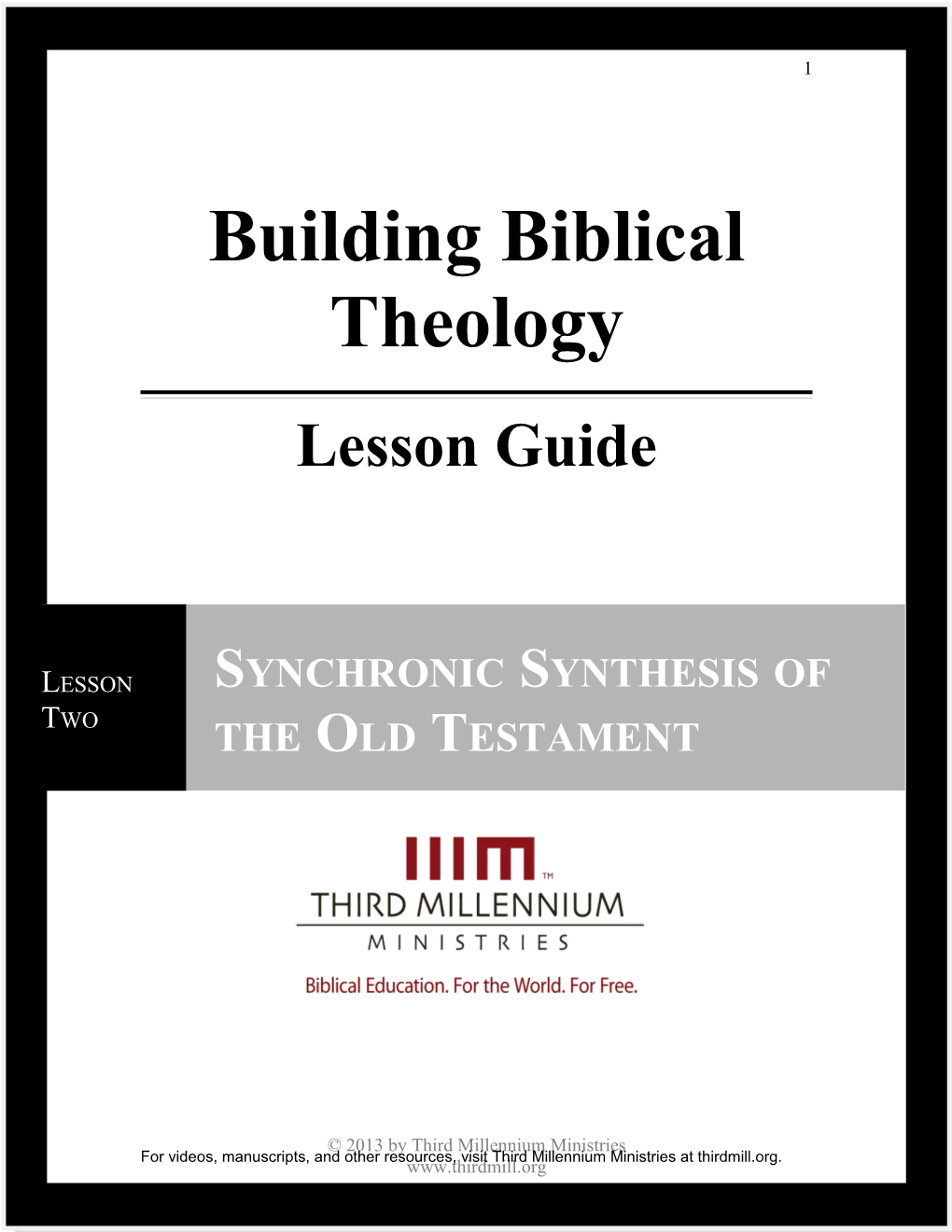 Building Biblical Theology