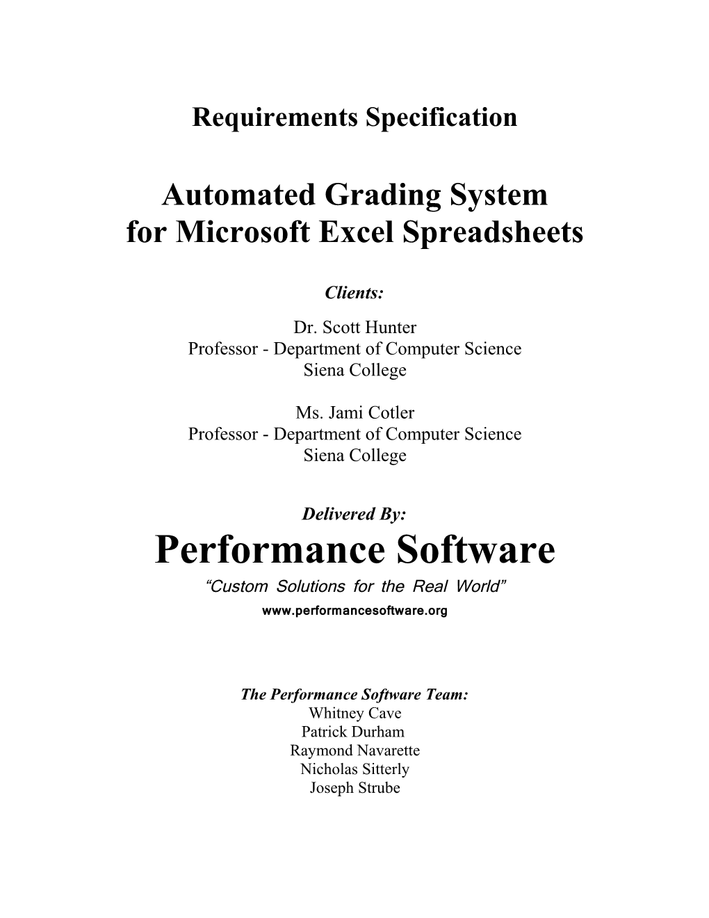 Requirements Specification