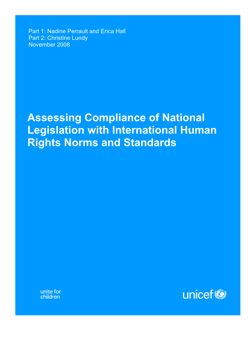 Assessing Compliance of National Legislation with International Human Rights Norms And