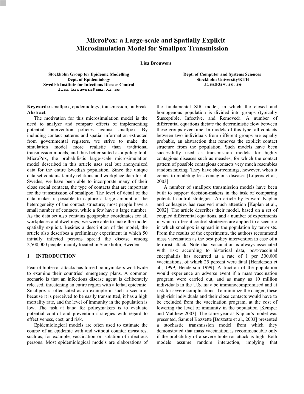 Micropox: a Large-Scale and Spatially Explicit