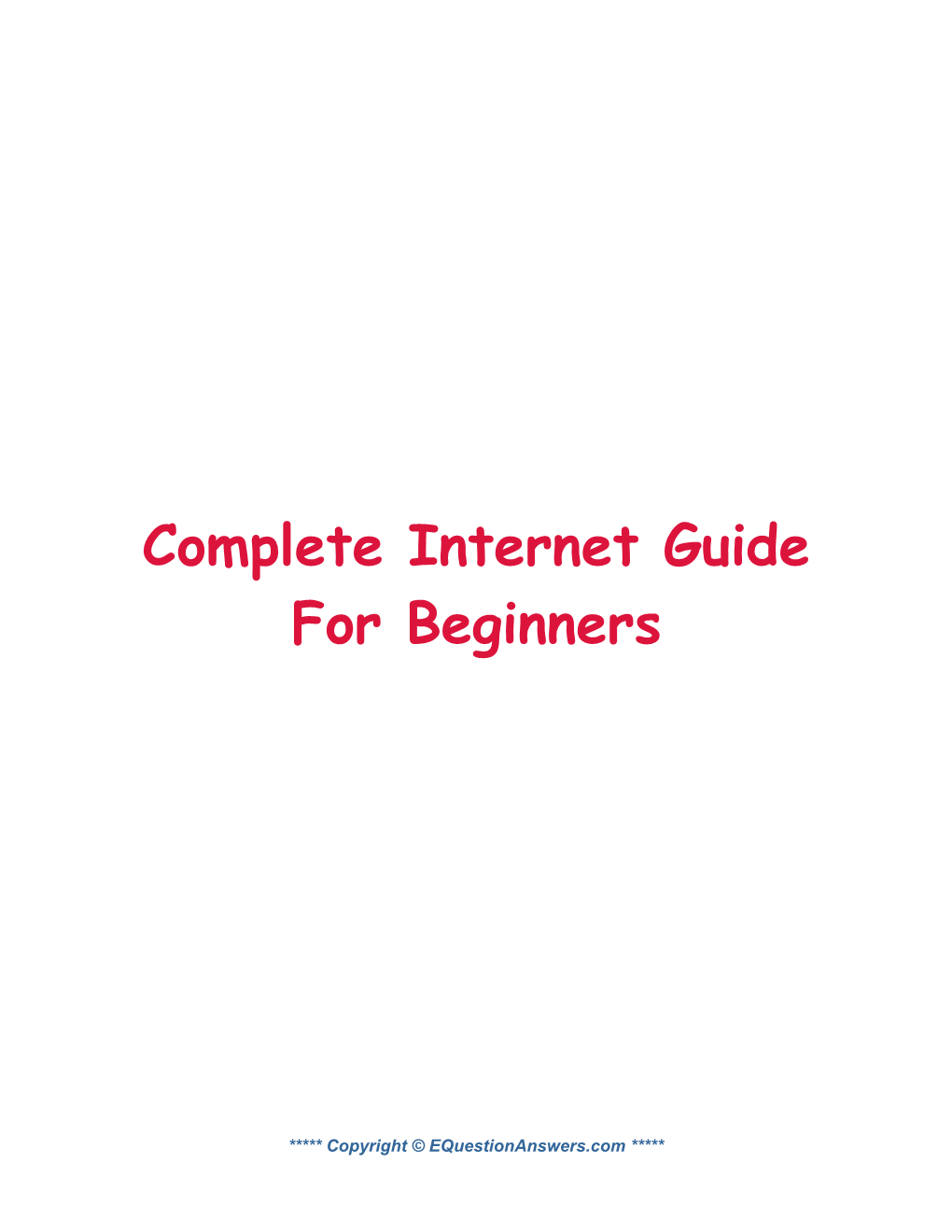 Complete Internet Guide