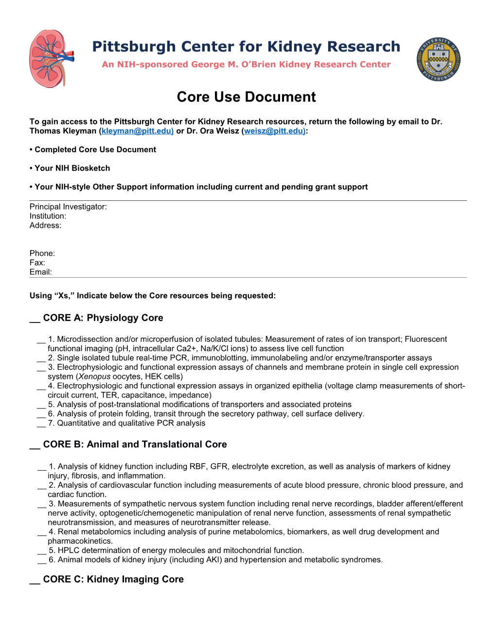 Completed Core Use Document