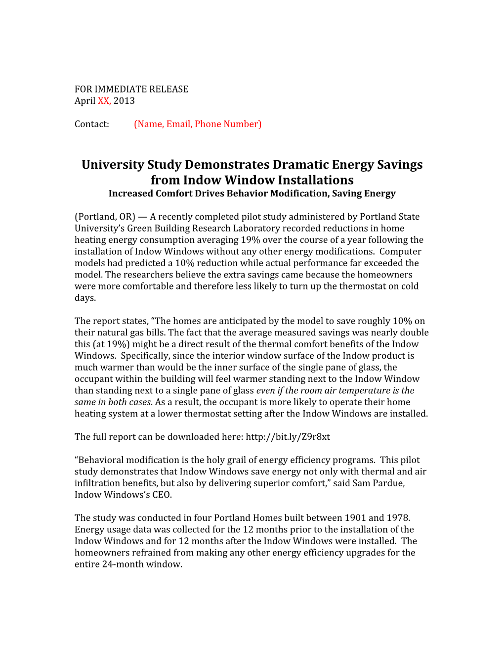 University Study Demonstrates Dramatic Energy Savings from Indow Window Installations