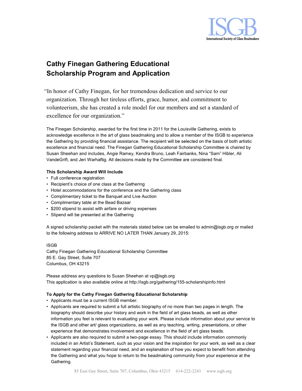 Cathy Finegan Gathering Educational