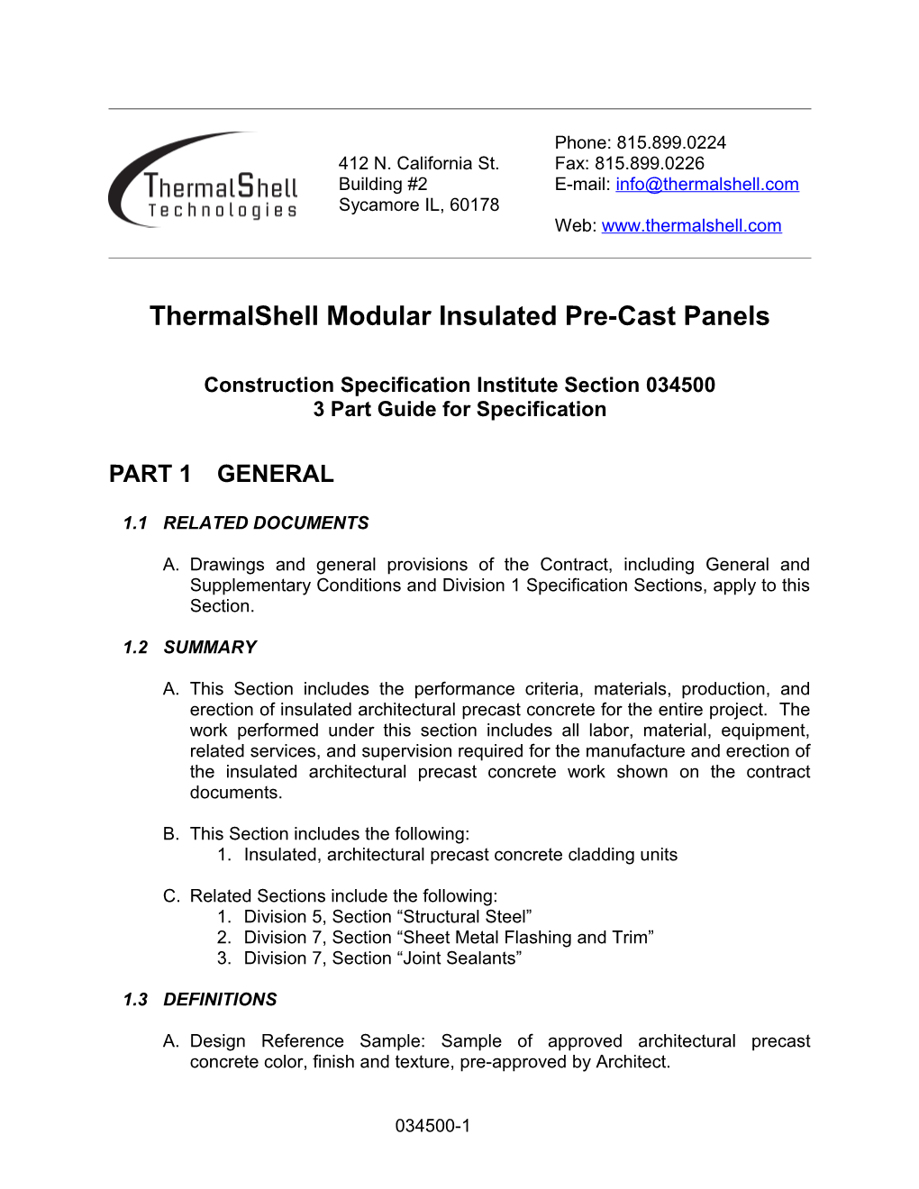 Thermalshell Modular Insulated Pre-Cast Panels