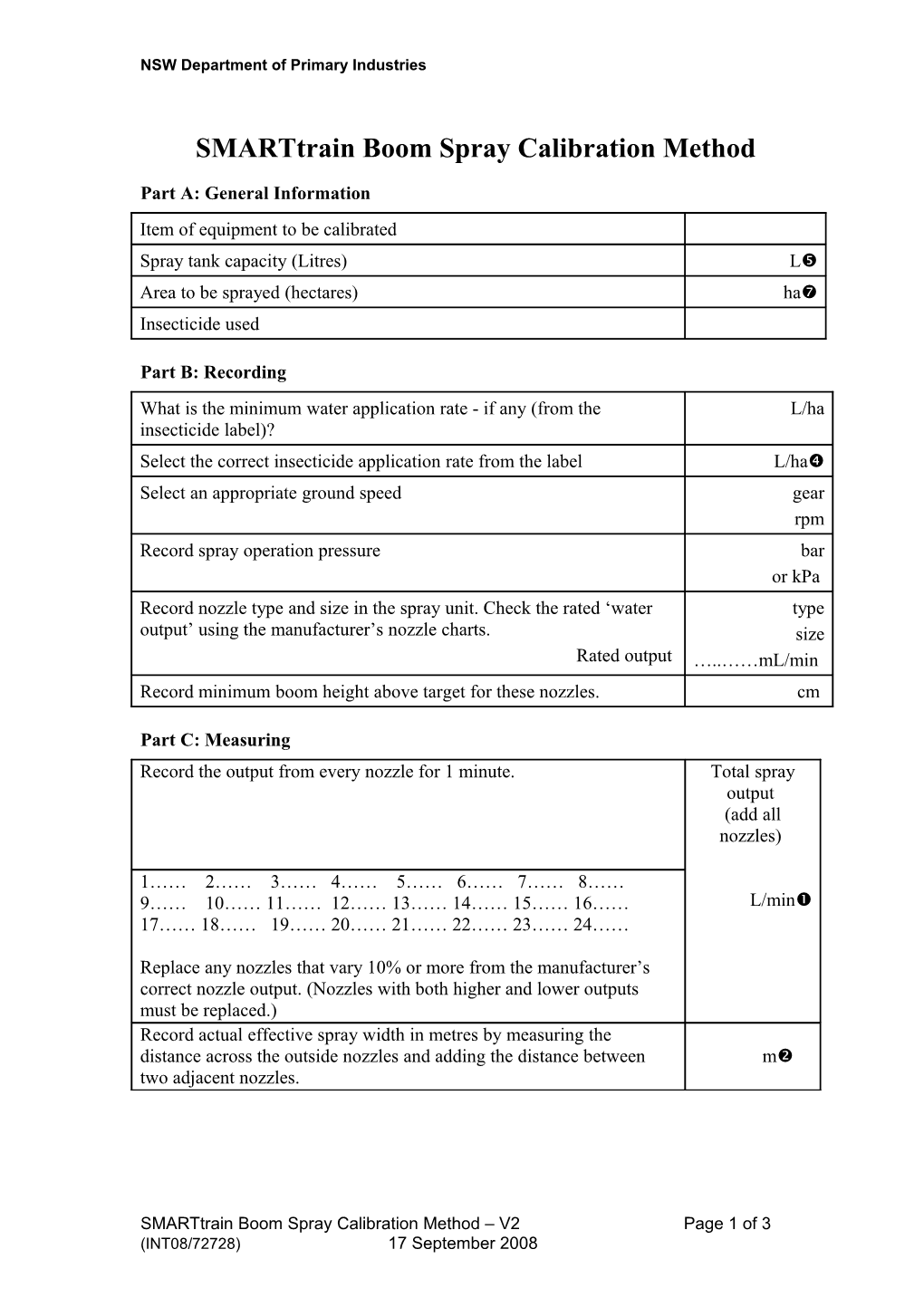 Plague Locust Management: Smarttrain Boom Spray Calibration Method (V2)