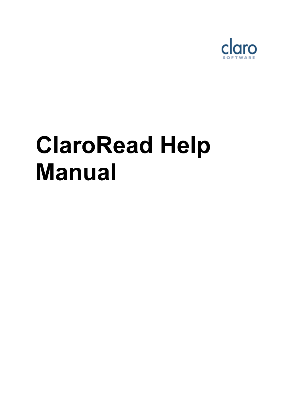 Claroread Help Manual