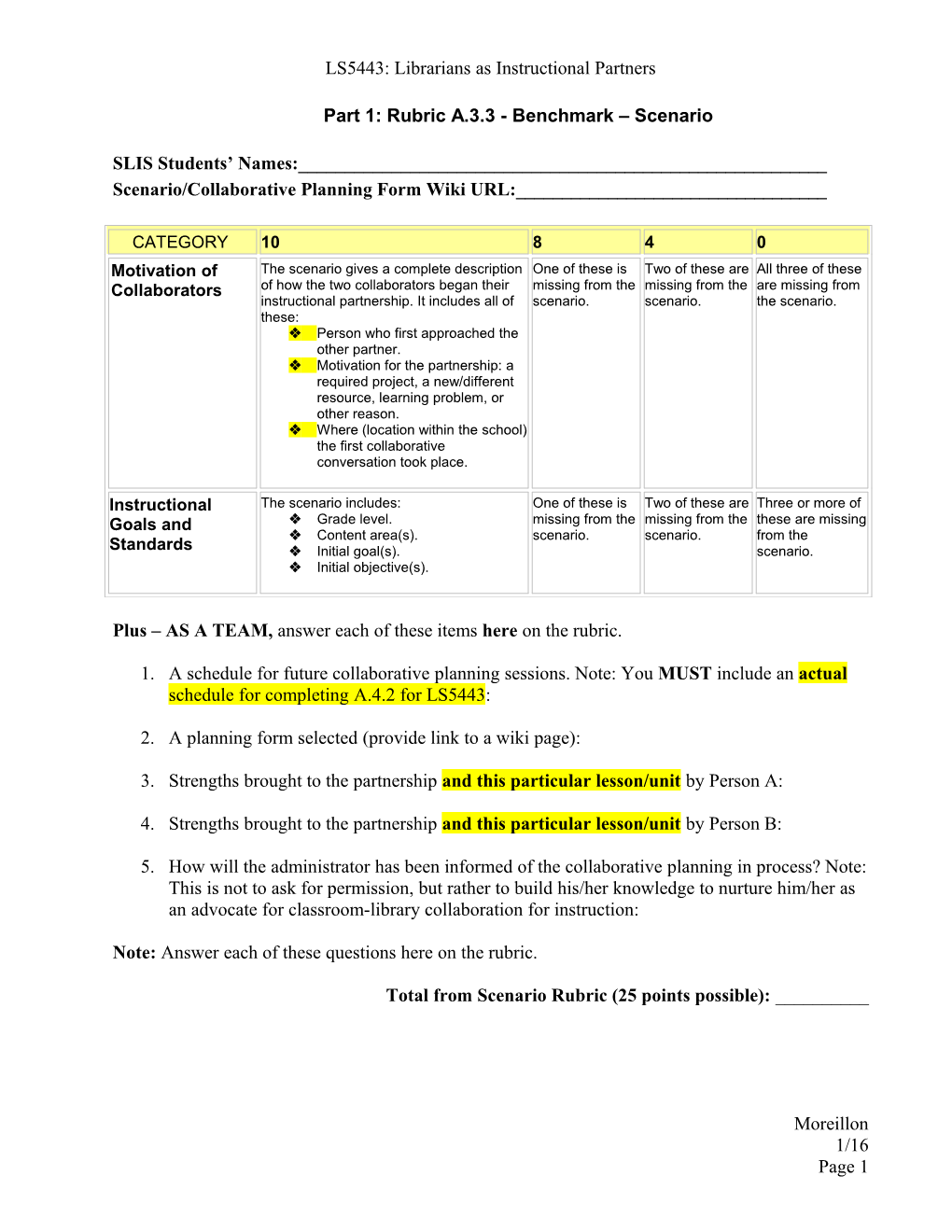 LS5443: Librarians As Instructional Partners