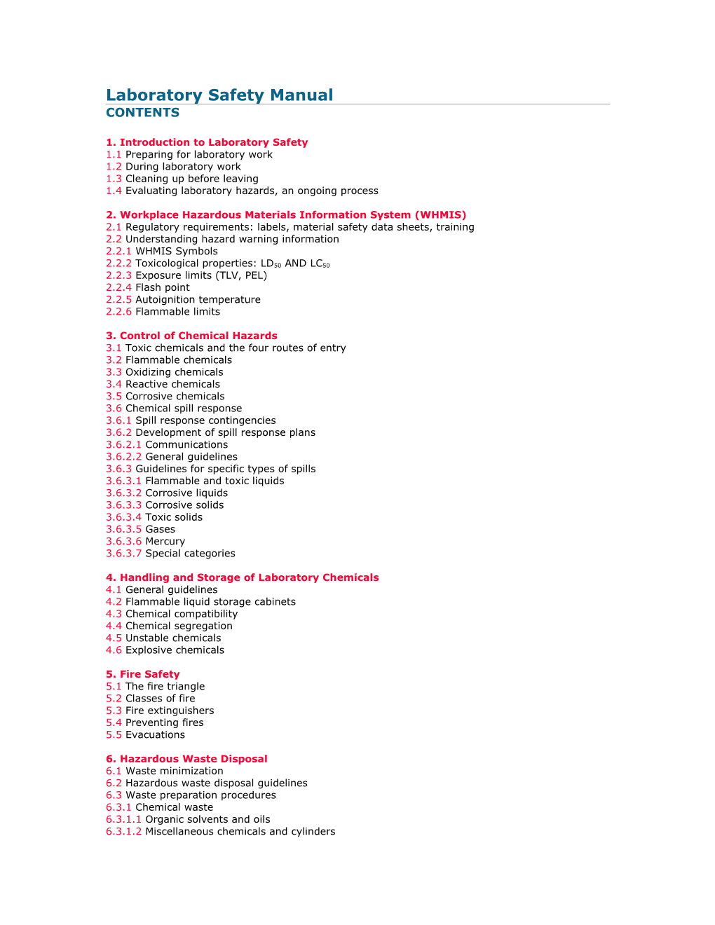 Laboratory Safety Manual