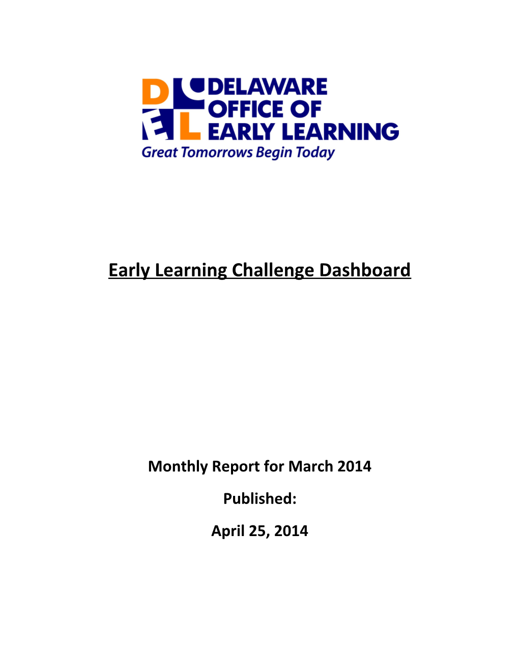 Early Learning Challenge Dashboard