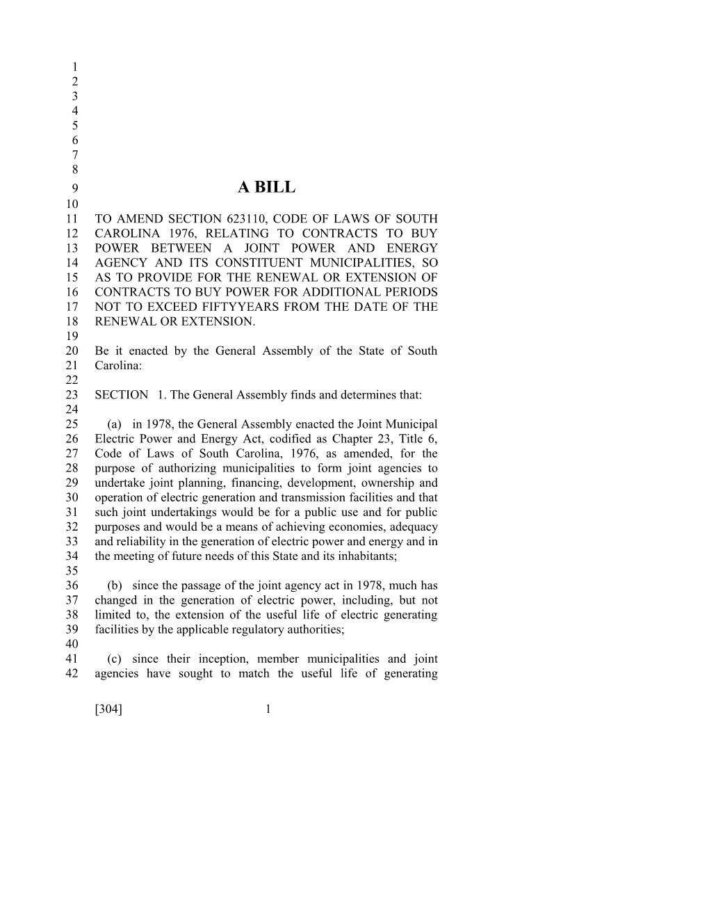 2015-2016 Bill 304 Text of Previous Version (Jan. 13, 2015) - South Carolina Legislature Online