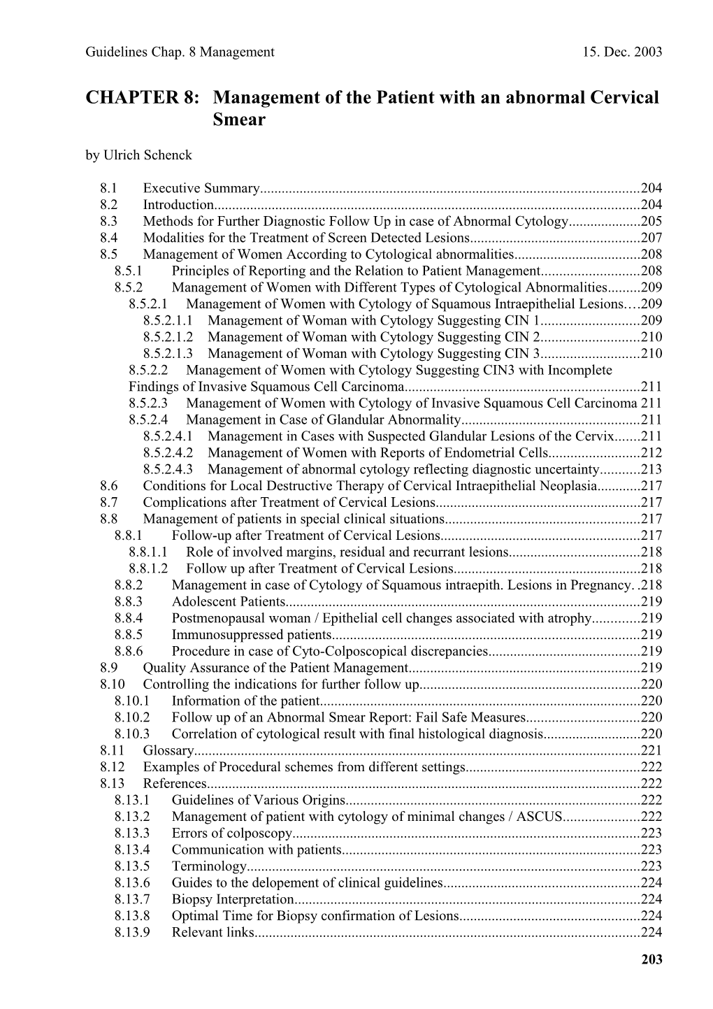 CHAPTER 8:Management of the Patient with an Abnormal Cervical Smear