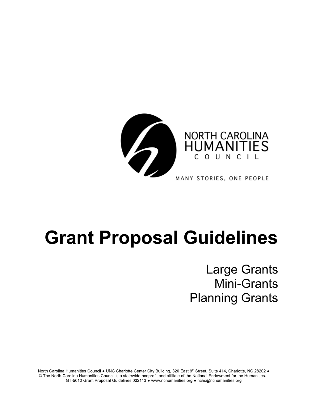 Grant Proposal Guidelines