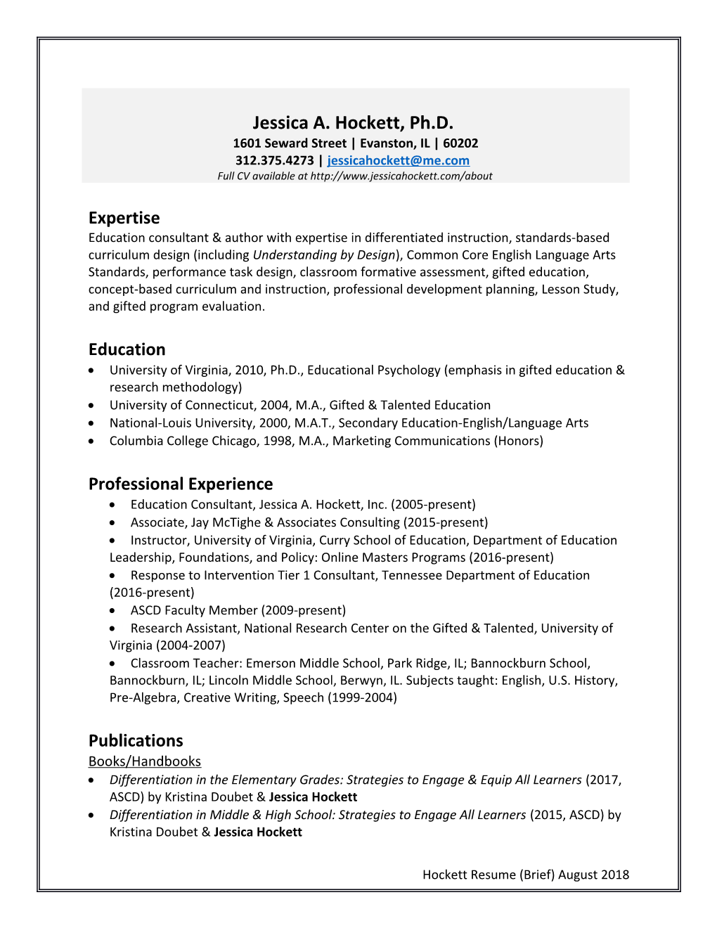 Education Consultant & Author with Expertise in Differentiated Instruction, Standards-Based