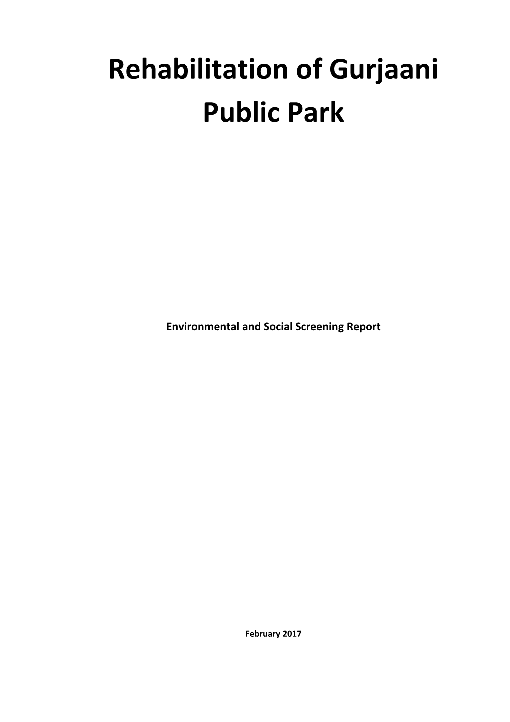 Rehabilitation of Gurjaani Public Park