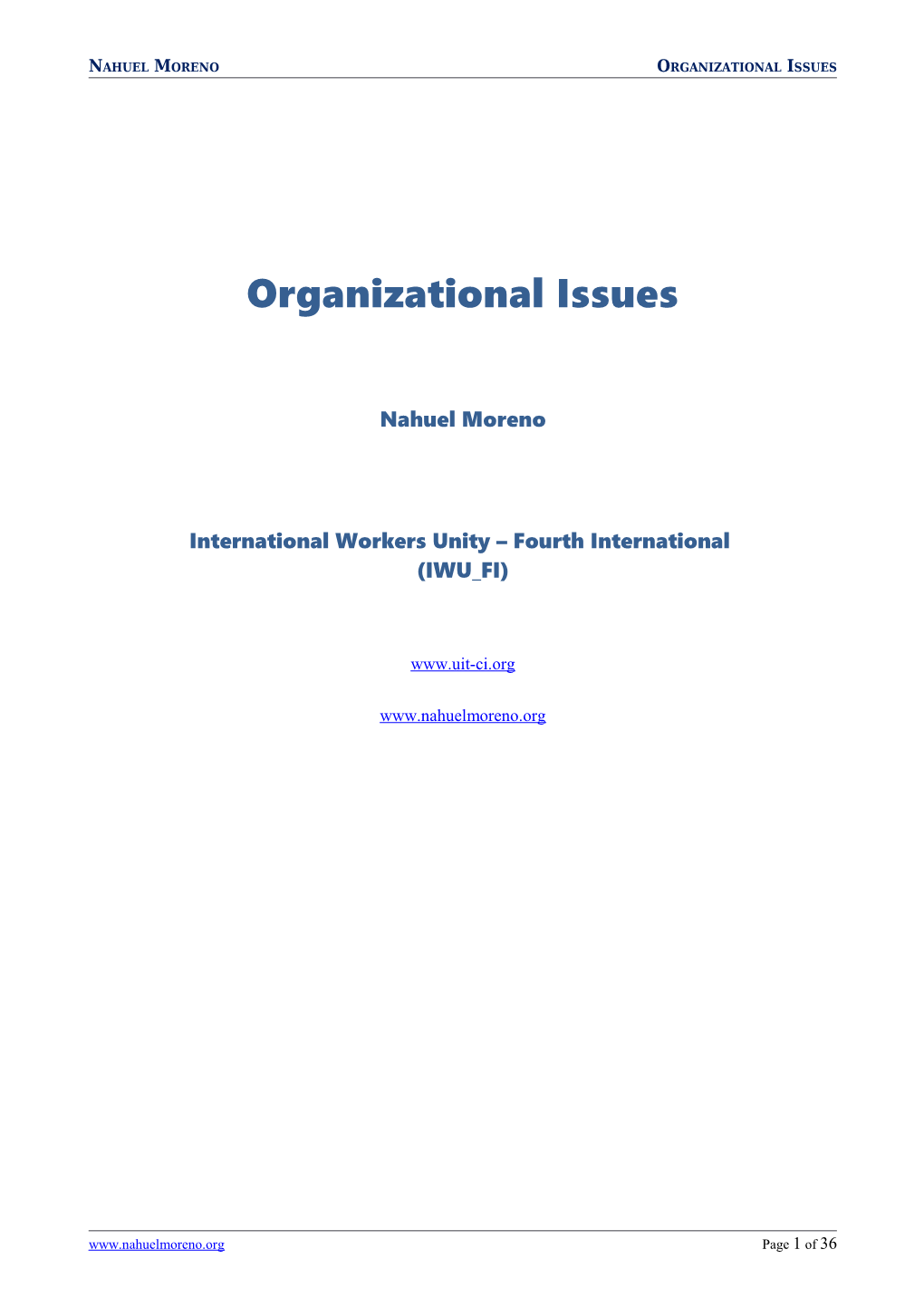 International Workers Unity Fourth International (IWU FI)