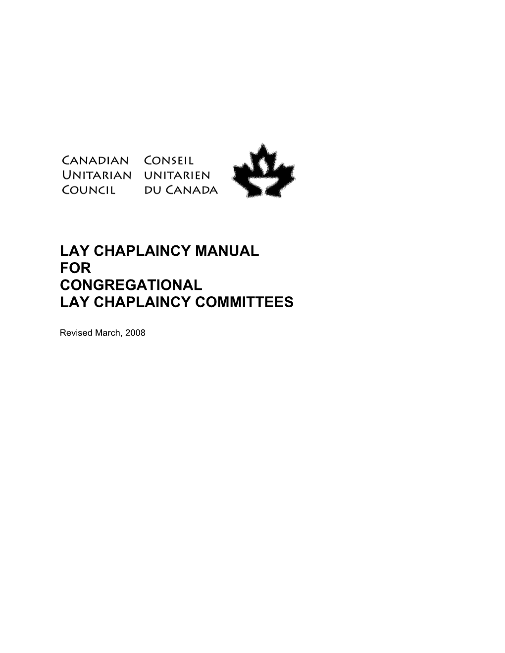 Lay Chaplaincy Manual