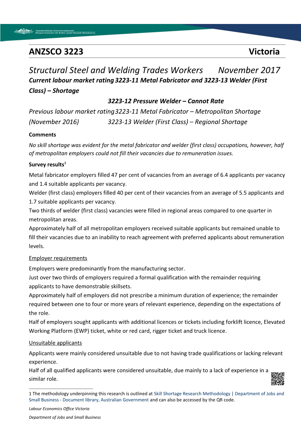 Structural Steel and Welding Trades Workersnovember 2017