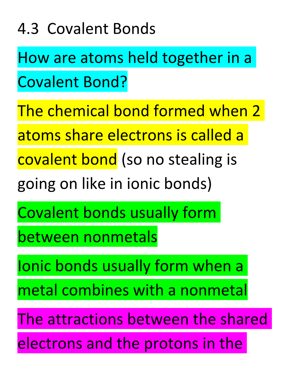 How Are Atoms Held Together in a Covalent Bond?