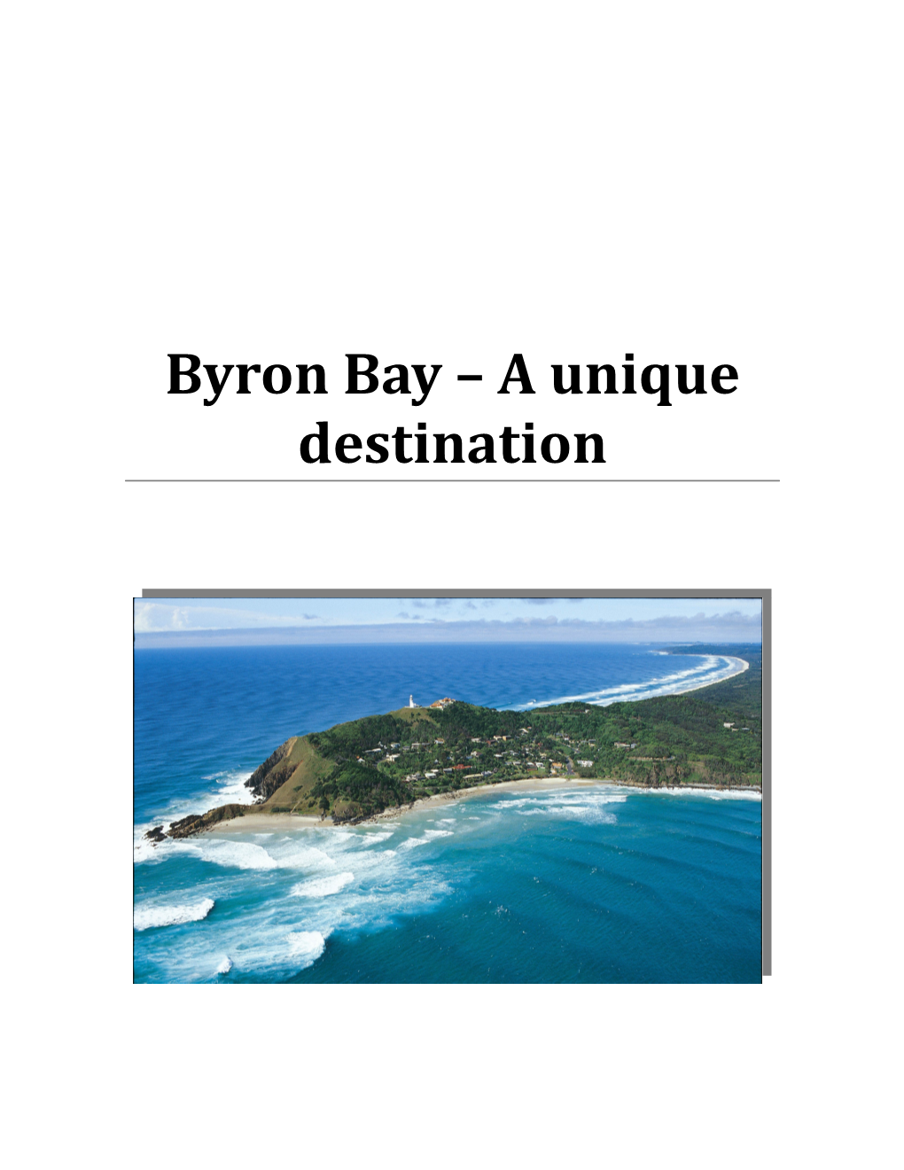 An Approach to Byron Bay