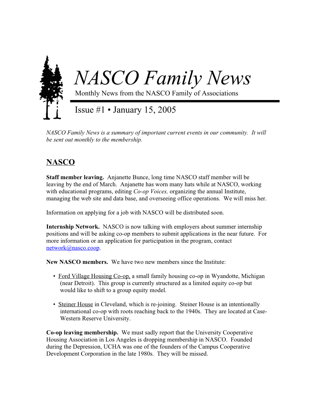 Monthly News from the NASCO Family of Associations