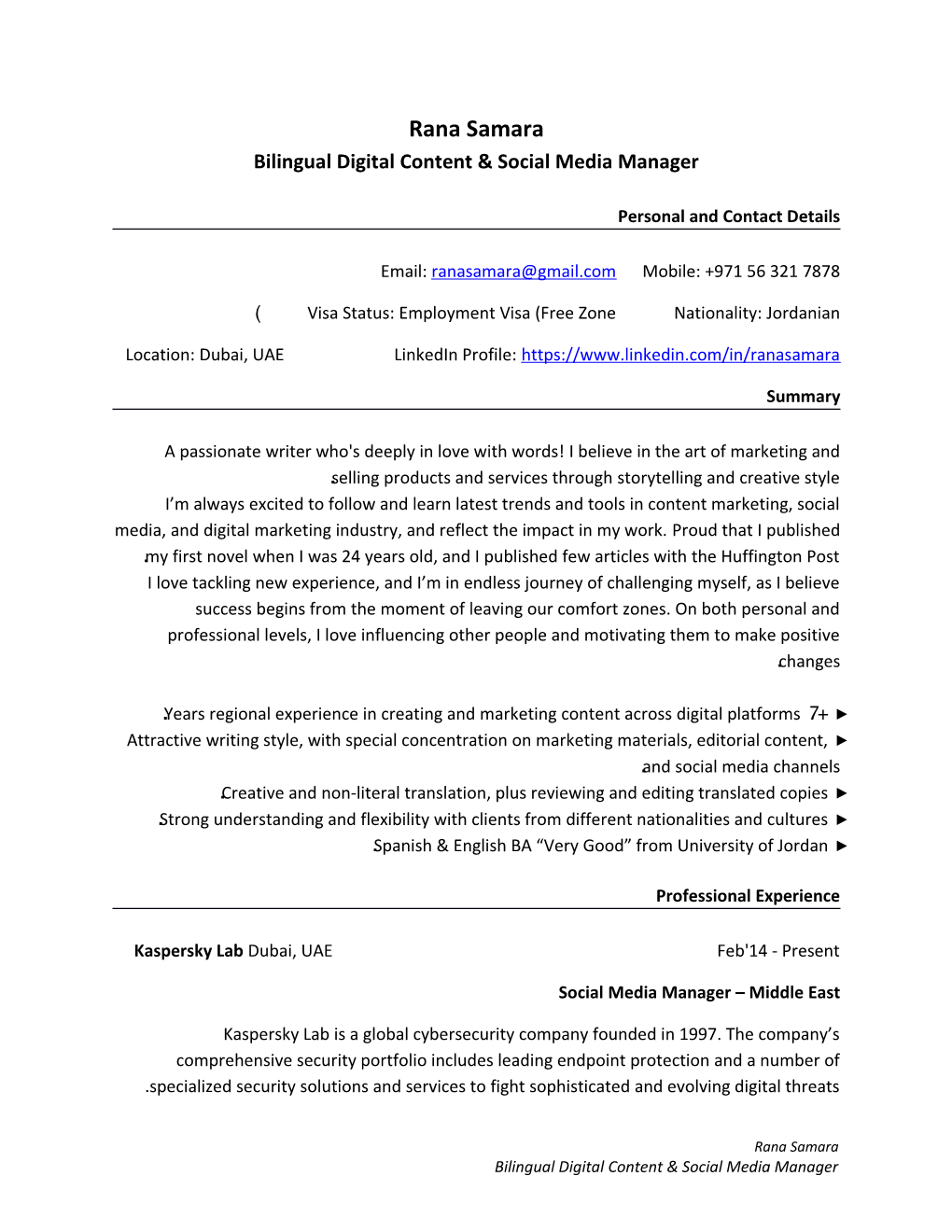 Bilingual Digital Content & Social Media Manager
