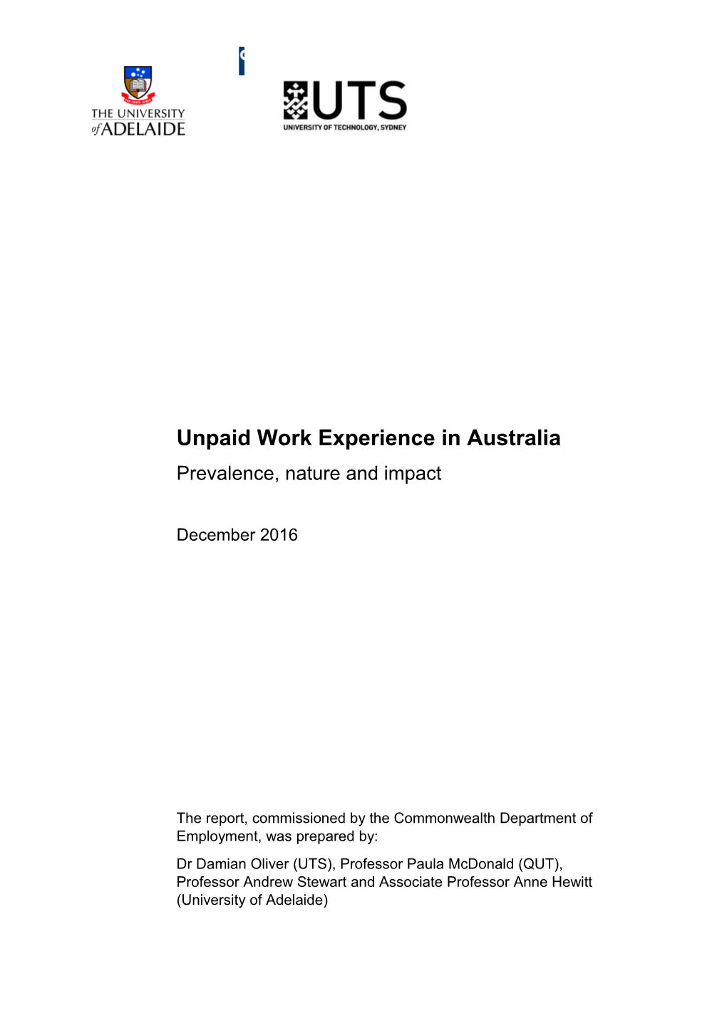 Unpaid Work Experience in Australia