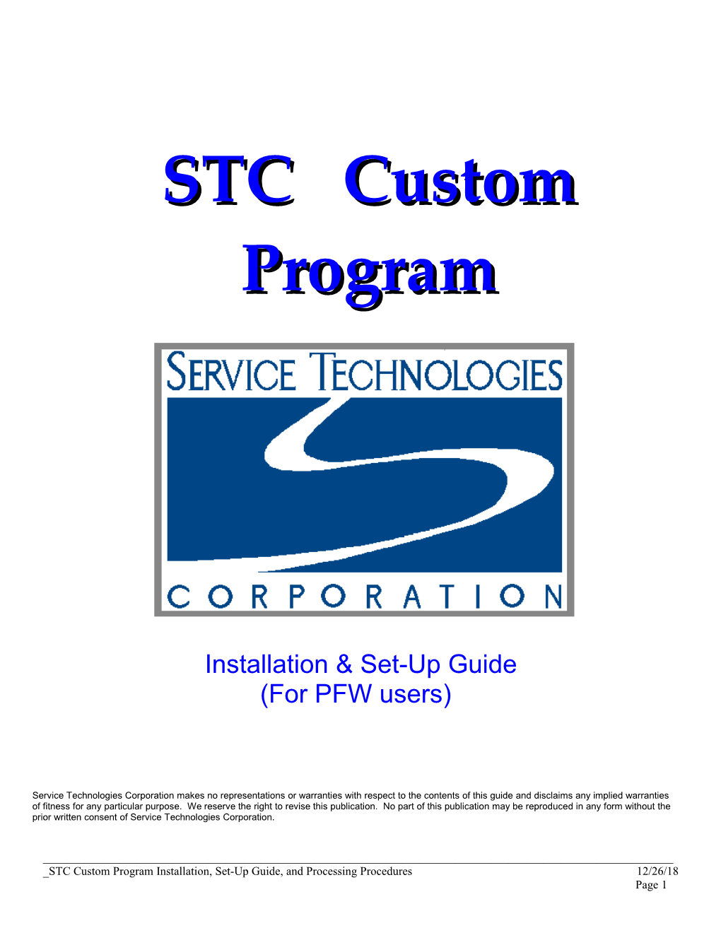 STC Custom Program