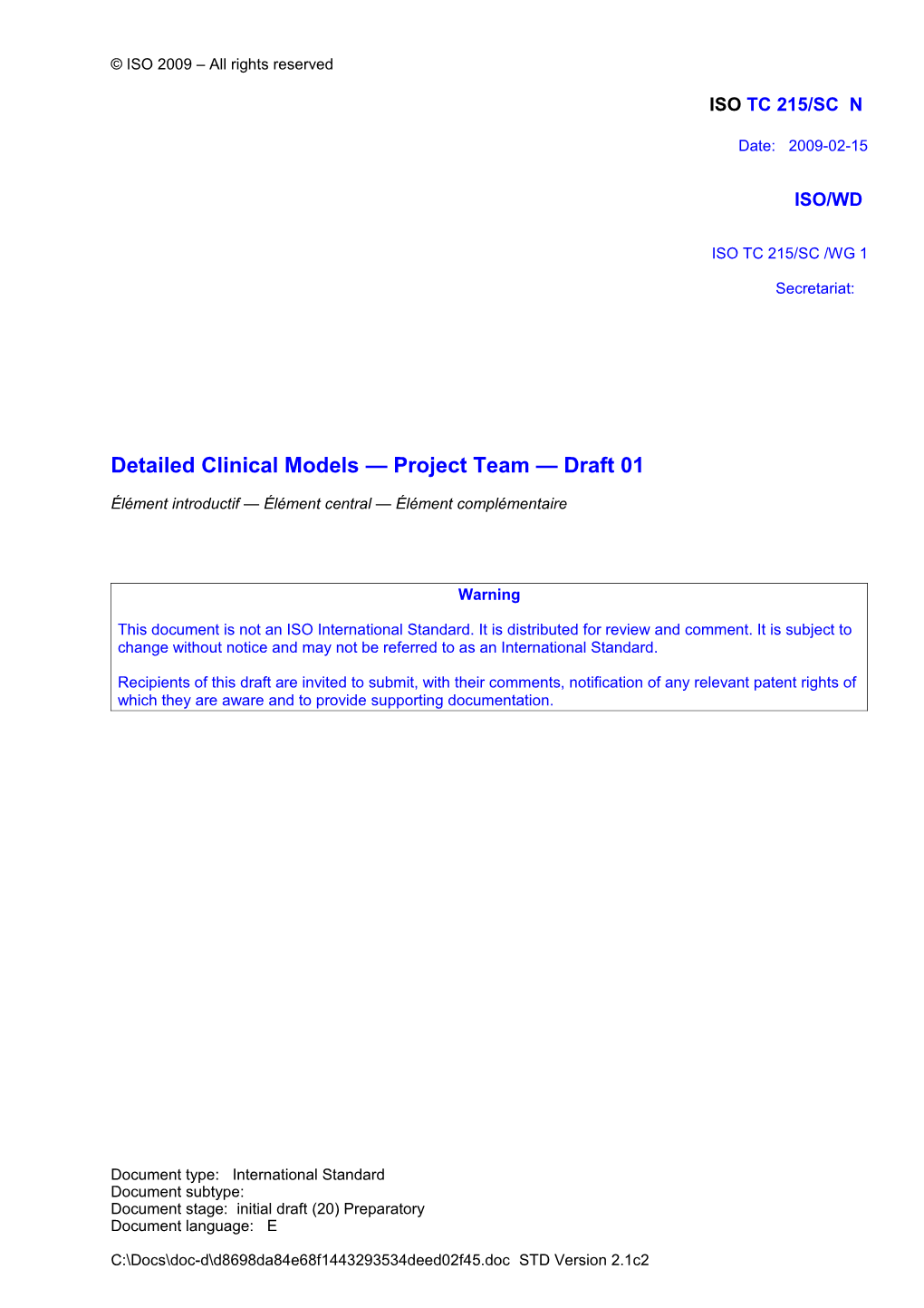 Detailed Clinical Models Draft 075
