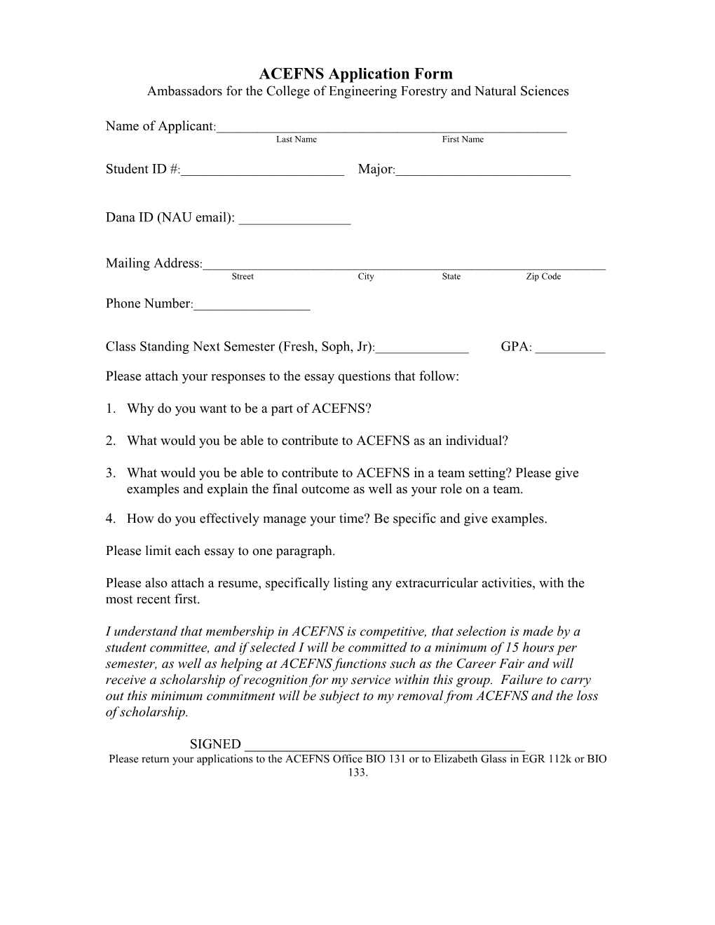 ACCET Application Form