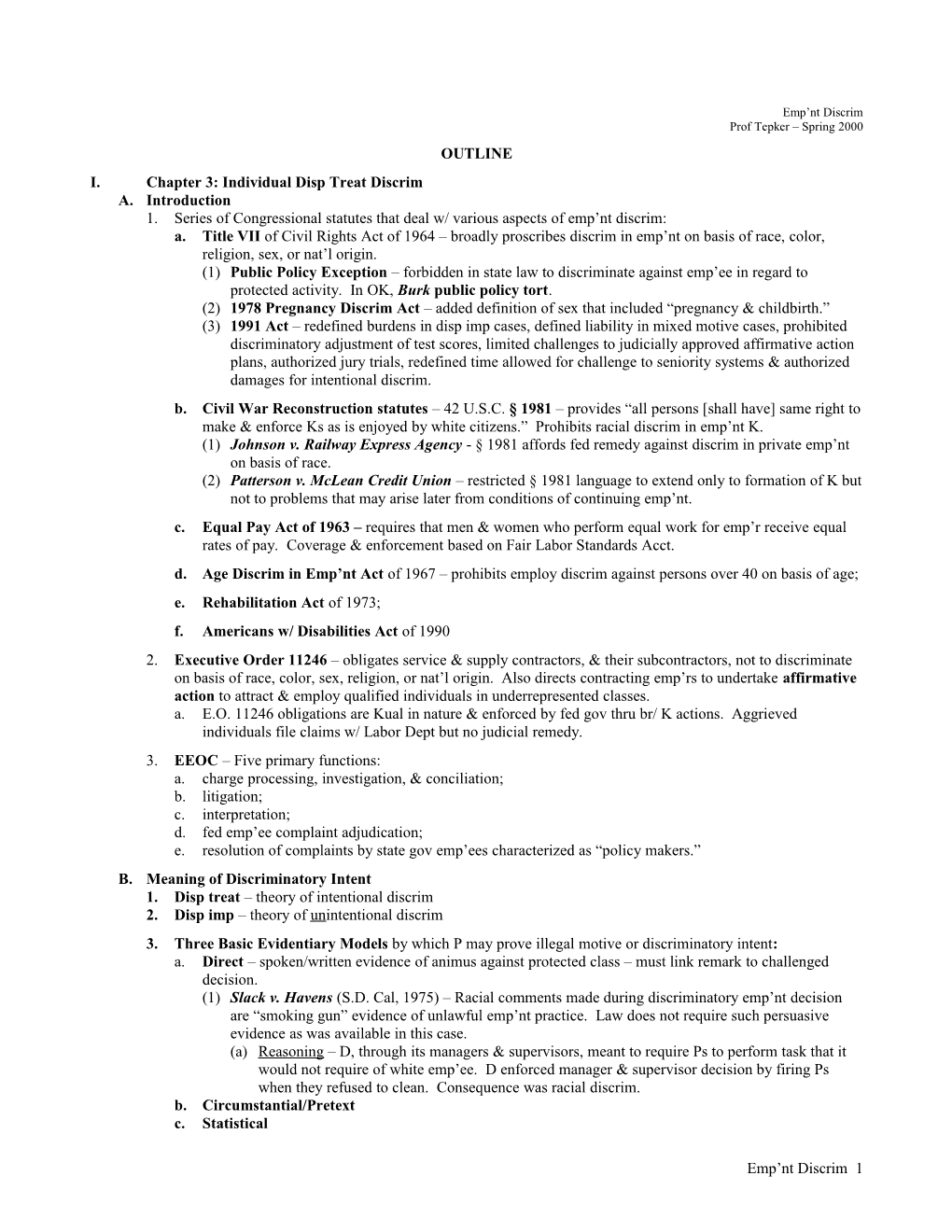 I.Chapter 3: Individual Disp Treat Discrim