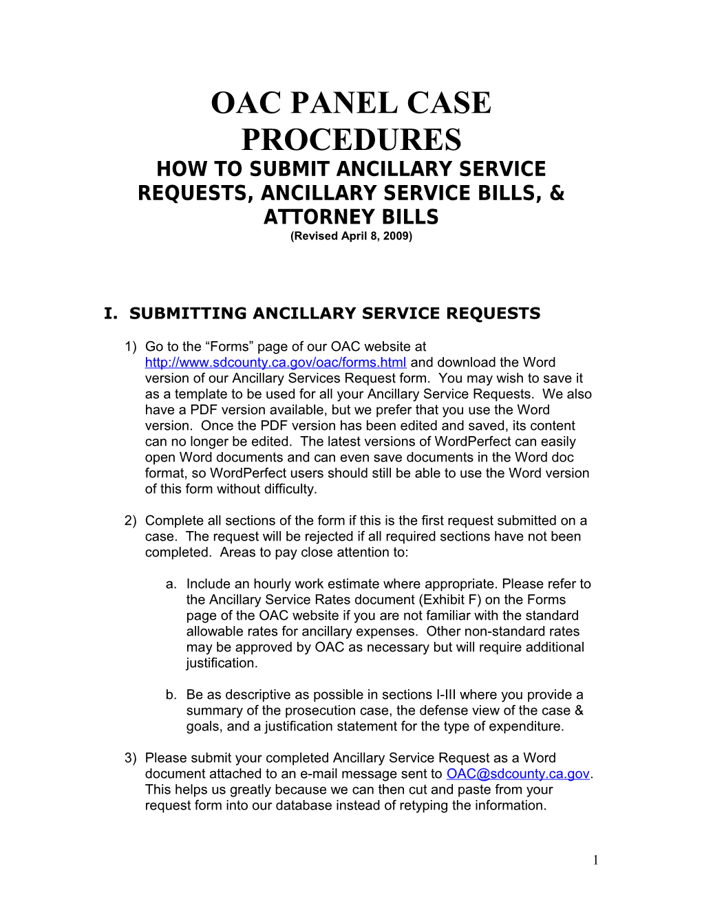 Procedures for Submitting an Expense Authorization