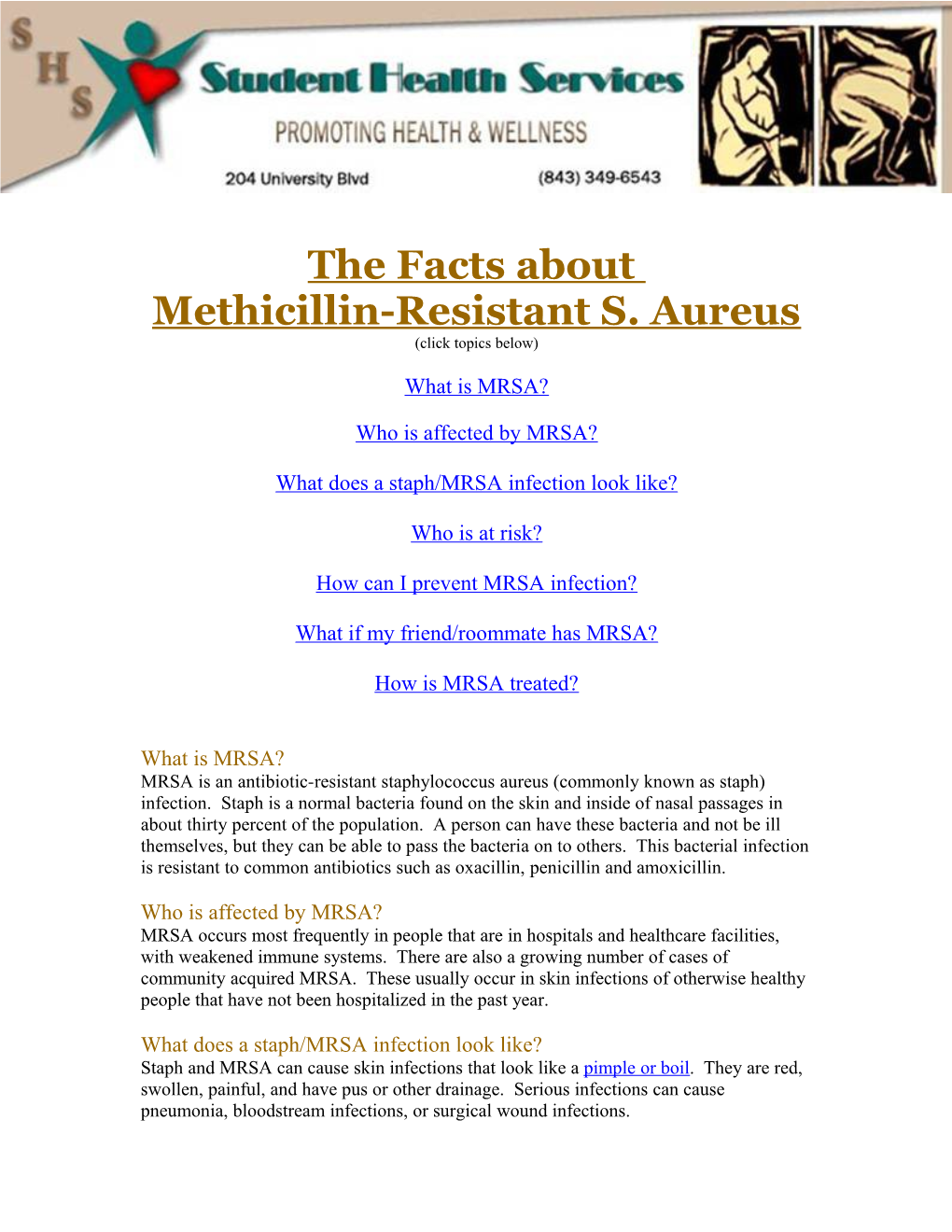 Methicillin-Resistant S. Aureus